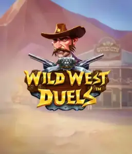  Step into the rugged world of "Wild West Duels" by Pragmatic Play, featuring a hardened gunslinger ready for a showdown. The image shows a resolute cowboy with crossed pistols, set against a desert backdrop. His intense eyes and authentic attire highlight the theme of the Old West. The game's title is boldly presented in a striking font, adding to the adventurous theme. 